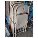 5 Metal folding chairs