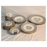 Princess China with Floral Design - Dinner Plates