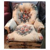 Vintage Floral Rocking Armchair