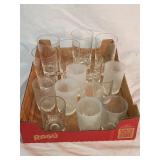 Etched Glasses 5' & Small Juice Glasses 3.5'