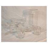 Glass Canister 10' & (2) Indiana Glass Co.
