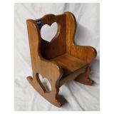 Vintage Wooden Doll Rocker 14'H×9.5'×11'