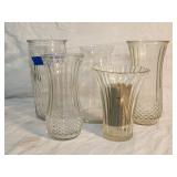(5) Flower Vases 7' - 9.75'