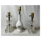 Lamps with Lampshades- Set of 3