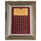 Framed United States Quarter Collection