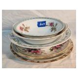 Vintage Plates 8' - 9.5' & Bowl 7'-9' assortment