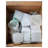 Box of Plastic Food Containers