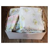 Box of Vintage Bedding