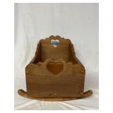 Wooden Doll Cradle- 19.5x17.5x14.5'