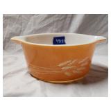 Vintage Pyrex Autumn Harvest Wheat Pattern Dish
