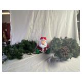 Christmas Garland & Santa Plush