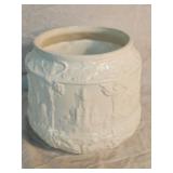 Embossed Ceramic Cookie Jar No Lid 7.5'