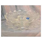 (2) Cut Glass Pedestal Cake Plates 12', 14'