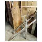 Antique Wood Folding Rack & White Pine Iron Board