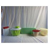 Salad Spinner & Tupperware in Box