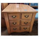 Two Drawer End Table 21'Hx27.5'×20.5'