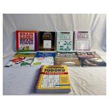 Puzzle Books, CDs, Alarm Clock in Reusable Bag