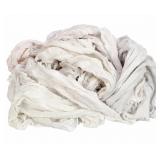 White Reclaimed T-Shirt Cleaning Rags-25 lb