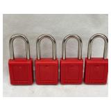(4) Masterlock Lockout Padlocks