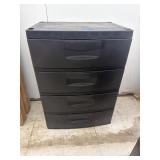Plastic Storage Cabinet 4- Drawer 19'x25'x 35'