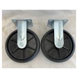(2) Executive 8-Inch Quiet Caster (Fixed/Rigid)
