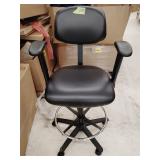 Rolling office chair adjustable height