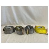 (4) Tie Down Straps with Various Load Limits