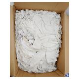 Cleaning Rags: T-Shirt, Reclaimed, White, 50 lb Wt