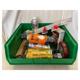 Plastic Bin with Various Chemicals