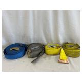 (4) Tie Down Straps with Various Load Limits