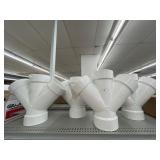 Charlotte Pipe 4' PVC DWV Double Wye Fittings- 4PC
