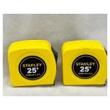(2) Stanley 25 ft. Tape Measure