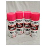 (4)RustOleum Pink Enamel Spray Paint 12oz