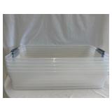 RUBBERMAID 41QT Latching Storage Box- 5PK