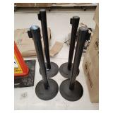 (4) Tensabarrier Retractable Belt Barriers