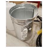 Galvanized trashcan 27' tall