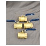 (4)New Dixon 1 1/2' Brass Ball Shut Off Valve