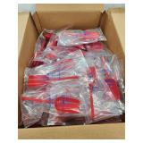 (100)pc Red Plastic Scoop 4oz