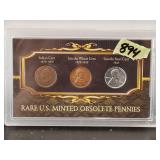 Rare us minted obsolete pennies