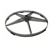 New Dayton Pedestal Base: 3 7/8' Lg, 30'D, S.S.