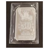 Half ounce silver bar