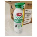 12 Cans of food grade chain lubricant,