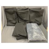 Round Black Fabric Tablecloths- 5PK