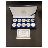 10 statehood quarters 24kt. Gold plated set