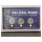 1943 steel penny mint mark collection