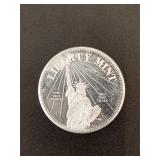 1 troy ounce of.999 fine silver from liberty mint