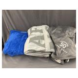 Cobblestone Mills Plush Blankets- Set of 3