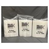 Reloc Zippit Reclosable Poly Bags- 9ï¿½x12ï¿½,  150PK