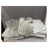 Cobblestone Mills Plush Blankets- Set of 3
