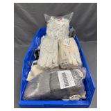 Gloves, Steel Wool Pads, Mop Head in Bin